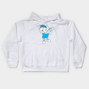 Mr. Sinmo (Julia style) lt blue Kids Hoodie